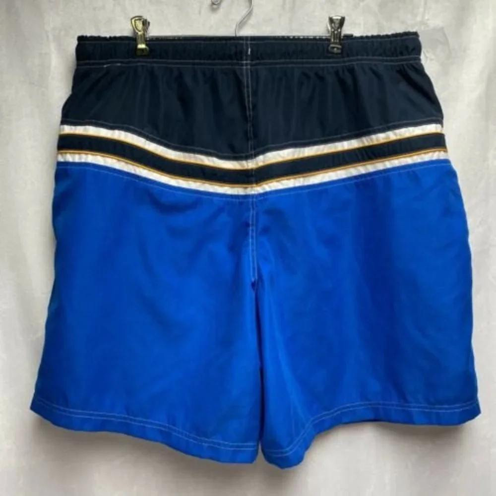 Islander XL mens swim trunks shorts suit blue white‎ & yellow
